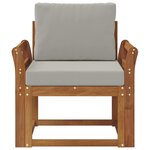 vidaXL Canapé d’extérieur Bois d'acacia massif et polyester
