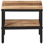vidaXL Table basse 35x35x30 cm bois de manguier massif brut