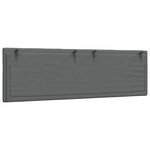 vidaXL Coussin de tête de lit gris foncé 160 cm tissu