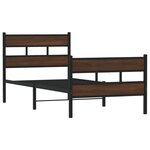 vidaXL Cadre de lit sans matelas avec tête de lit pied de lit 90x200cm