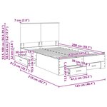 vidaXL Cadre de lit Chêne artisanal 120 x 200 cm Bois d'ingénierie