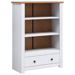 vidaXL Bibliothèque Blanc 80x35x110 cm Pin massif Assortiment Panama