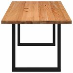 vidaXL Table à manger marron clair bois de chêne massif rectangulaire