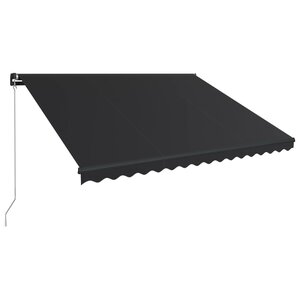 vidaXL Auvent manuel rétractable 450x300 cm Anthracite