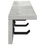vidaXL Porte-manteau mural avec étagère Gris béton 40 x 10.5 x 10.5 cm