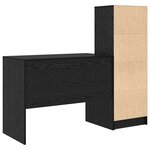 vidaXL Bureau avec rangement 2 Pièces Chêne noir 100 x 50 x 76 cm