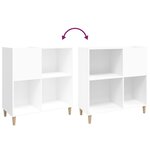 vidaXL Armoire à disques blanc 84 5x38x89 cm bois d'ingénierie
