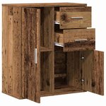 vidaXL Buffet avec tiroir Vieux bois 60 x 31 x 70 cm Bois d'ingénierie