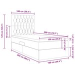 vidaXL Lit avec rangement et matelas Gris foncé 100 x 200 cm Polyester