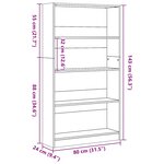 vidaXL Bibliothèque blanc 80x24x143 cm bois d'ingénierie