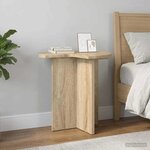 vidaXL Table d'appoint 2 pièces Chêne Sonoma Ø 39 x 38 cm
