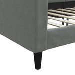 vidaXL Lit de repos gris foncé 100x200 cm tissu