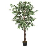 vidaXL Ficus artificiel 630 feuilles 120 cm vert