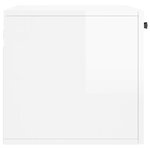 vidaXL Armoire murale Blanc brillant 60x36 5x35 cm Bois d'ingénierie