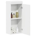 vidaXL Armoire murale de salle de bain TULUM Blanc 37 x 24 5 x 86 cm
