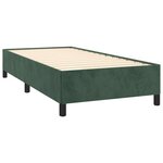 vidaXL Cadre de lit Vert foncé 90x200 cm Velours