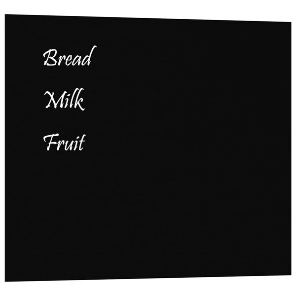 vidaXL Tableau noir magnétique mural Noir 60x50 cm Verre trempé