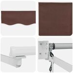 vidaXL Auvent rétractable automatique marron 300x250 cm