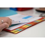 Trieur Agrafé Carte Lustrée avec Élastiques 24 Compartiments Rouge EXACOMPTA