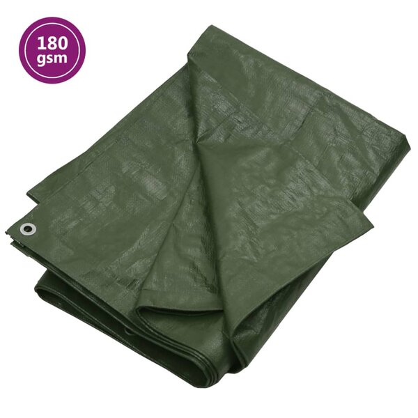 vidaXL Bâche 180 g/m² 4x5 m Vert PEHD