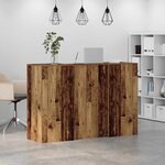vidaXL Bureau de réception vieux bois 155x50x103 5cm bois d'ingénierie