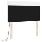 vidaXL Tête de lit LED Blanc 90 cm Cuir synthétique