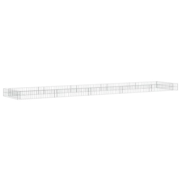 vidaXL Lit surélevé à gabion Acier galvanisé 500x100x20 cm
