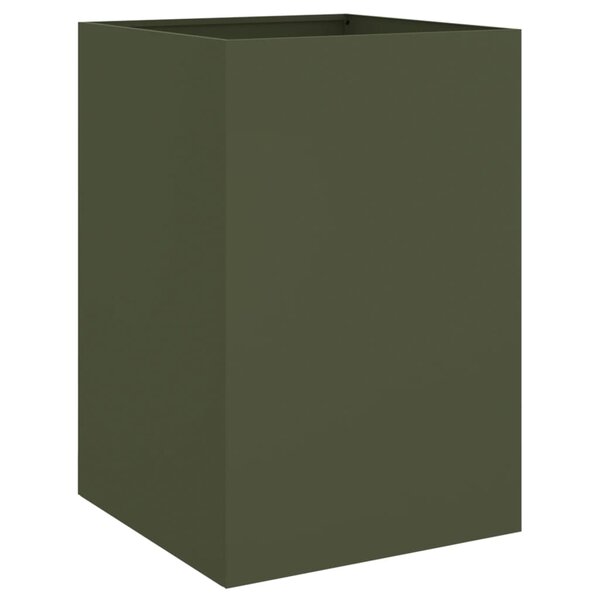 vidaXL Jardinière vert olive 52x48x75 cm acier laminé à froid