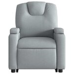 vidaXL Fauteuil inclinable Gris clair Tissu