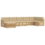 vidaXL Ensemble de canapés d'extérieur 7 pc Blanc et Beige