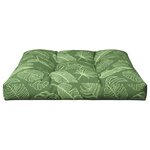 vidaXL Coussin de palette motif de feuilles 70x70x12 cm tissu