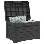 vidaXL Boîte à coussins d'extérieur anthracite polypropylène