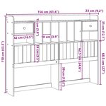 vidaXL Tête de lit avec rangement blanc 150 cm bois massif de pin