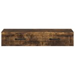 vidaXL Table d'appoint murale Chêne fumé 87 5 x 34 5 x 17 cm