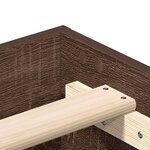 vidaXL Cadre de lit sans matelas chêne marron 140x190 cm