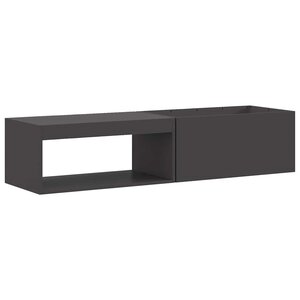 vidaXL Boule de feu Noir 160 x 45 x 35 cm Acier patiné
