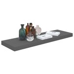 vidaXL Étagère murale flottante 2 Pièces Gris brillant 80x23 5x3 8 cm MDF