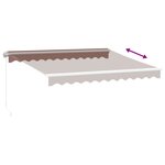 vidaXL Auvent manuel rétractable marron 300x250 cm