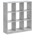 vidaXL Bibliothèque gris béton 102x32x108 cm bois d'ingénierie