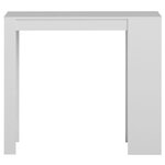 CHILI Table bar de 2 a 4 personnes style contemporain blanc mat - L 115 cm