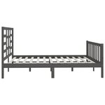 vidaXL Cadre de lit Gris Bois de pin massif 200x200 cm