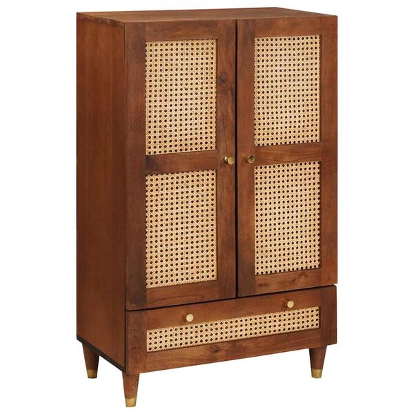 vidaXL Buffet Haut Marron 60 x 33 5 x 100 cm Bois de mangue massif