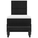 vidaXL Lit à ressorts avec matelas Noir 80 x 200 cm tissu