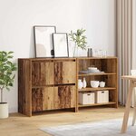 vidaXL Buffet 2 Pièces Bois ancien 70 x 41 x 75 cm Bois d'ingénierie