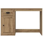 Bureau vidaXL avec rangement Chêne Artisan 50x115x75 cm Bois d'ingénierie