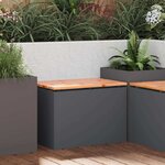 vidaXL Banc de jardin Anthracite 60 x 40 x 43 cm Acier