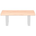 vidaXL Étagère de vasque murale acier et bois de chêne massif