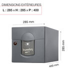 Boîte aux lettres Soléa  2 portes Gris anthracite aspect sablé REN 0206MS