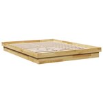 vidaXL Cadre de lit sans matelas 160x200 cm bois massif de chêne