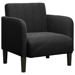vidaXL Fauteuil avec accoudoirs noir 54 cm velours